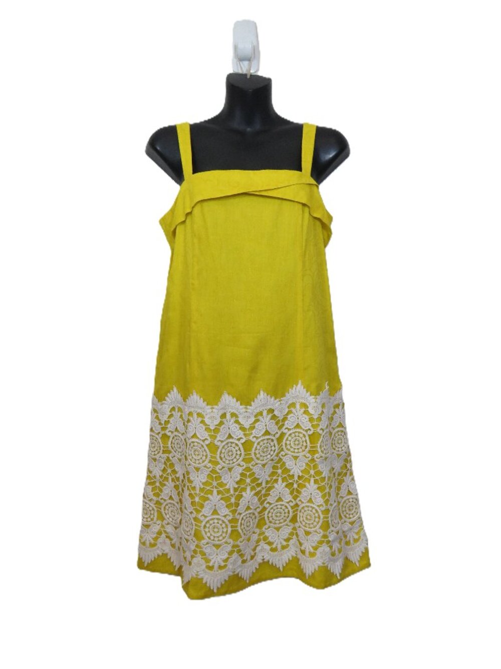 Anthropologie Floreat size 2 Lace Crochet Yellow Mini Dress Sundress